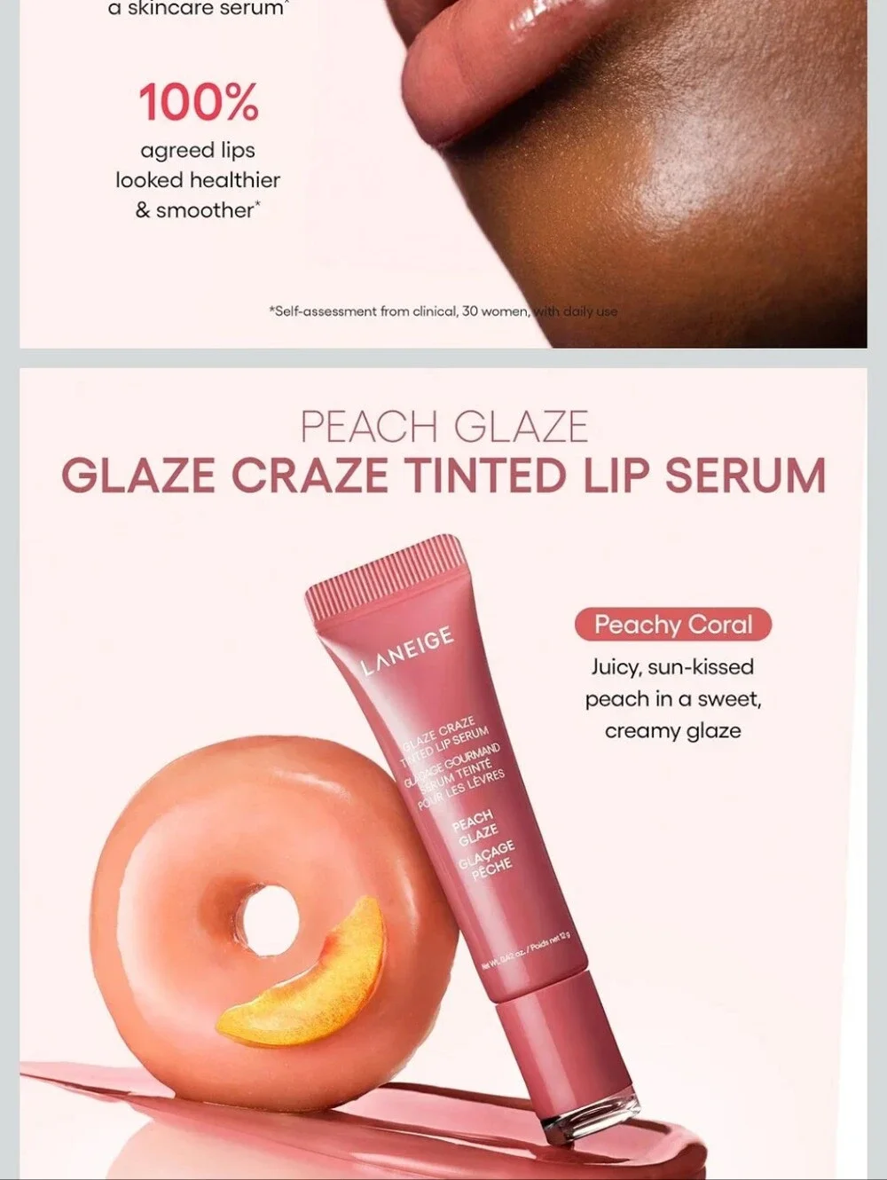 LANEIGE Glaze Craze Blurred Skin & Glowy Lips Set